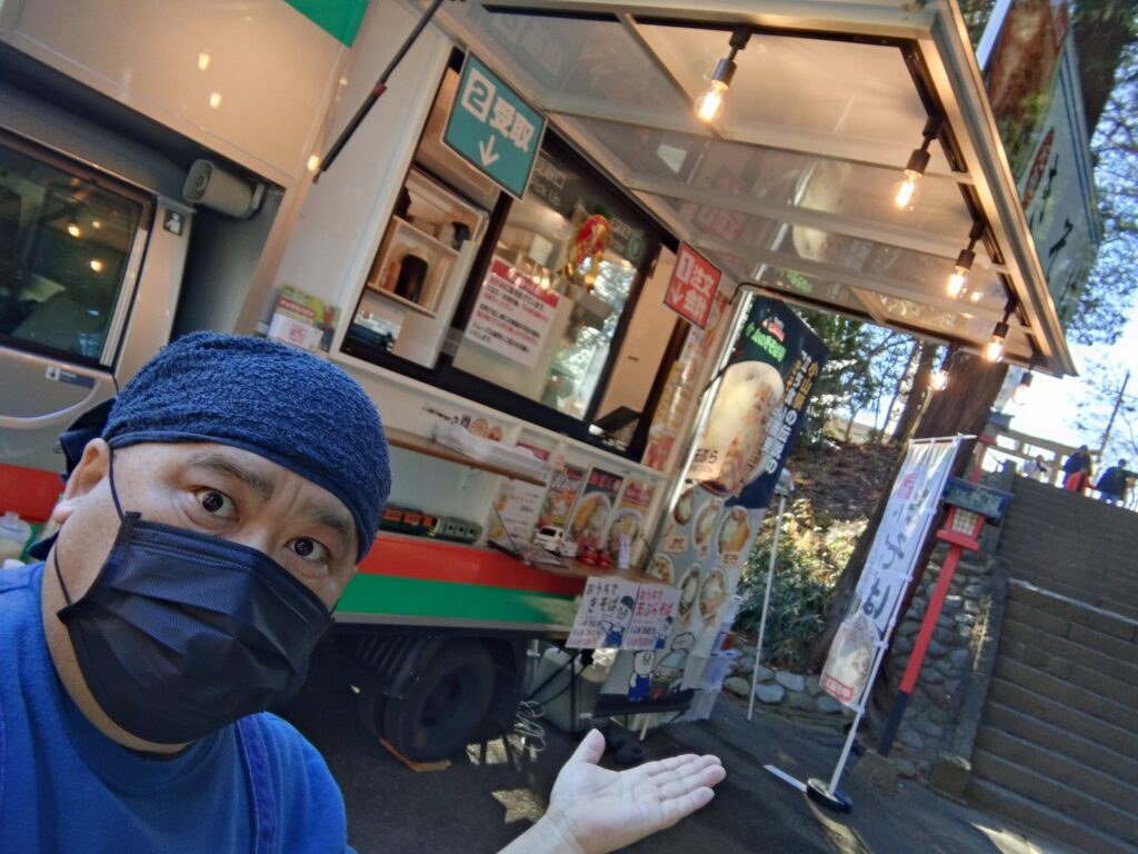 栃木県小山市　間々田八幡宮　初詣・新年祈願祭に出店しました【KC11小山のきそば号】